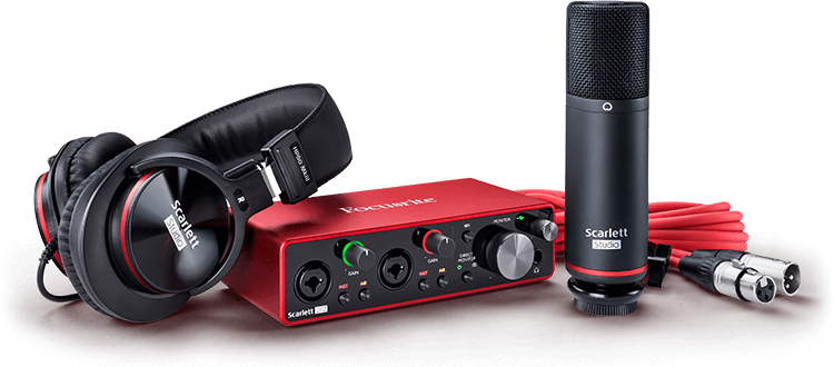Focusrite Scarlett 2i2 Studio 2x2 USB Audio Interface with Microphone and Headphones (3rd Generation)