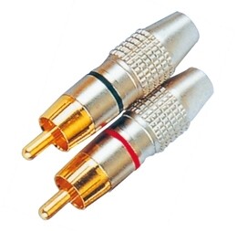 RCA PLUG - GOLD TIP/SILVER (each)