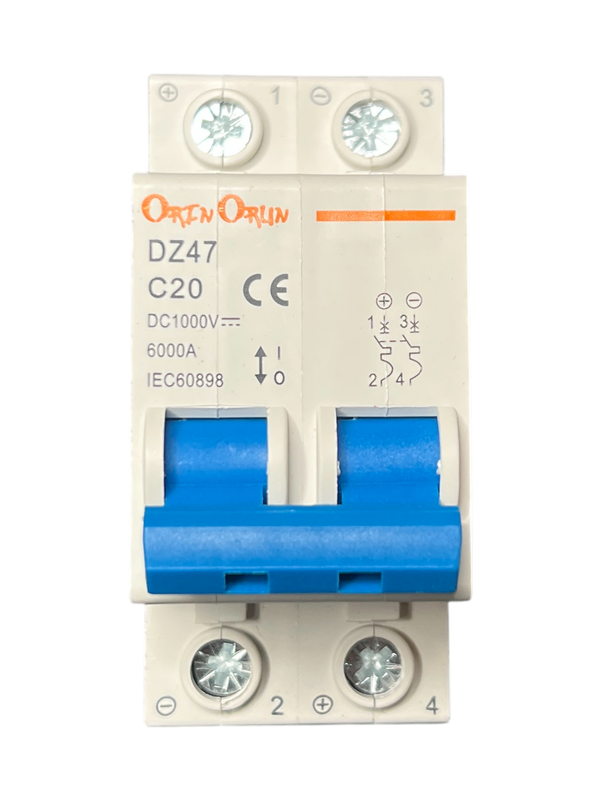 [DZ47 - 63 DC TYPE 2P 20A] DC Breaker DZ47 - 63 DC TYPE 2P 20A