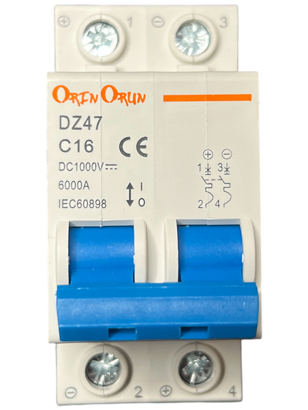 [DZ47 - 63 DC TYPE 2P 16A] DC Breaker DZ47 - 63 DC TYPE 2P 16A