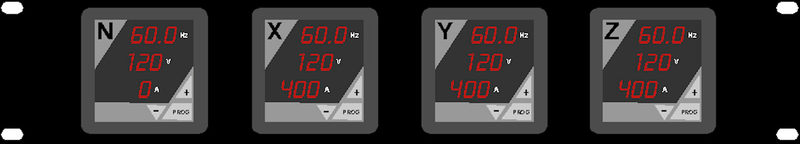 [DRAM3-364] 3 phase Voltage and Current Meter