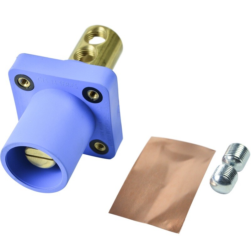MARINCO PANEL MOUNT DOUBLE SET SCREW MALE-BLUE CAMLOK CLS40MRB-D