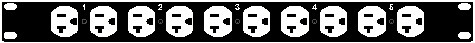 [5 Circuit 20 AMP 110V Pannel (D2)] 5 Circuit 20 AMP 110V Pannel (Black)