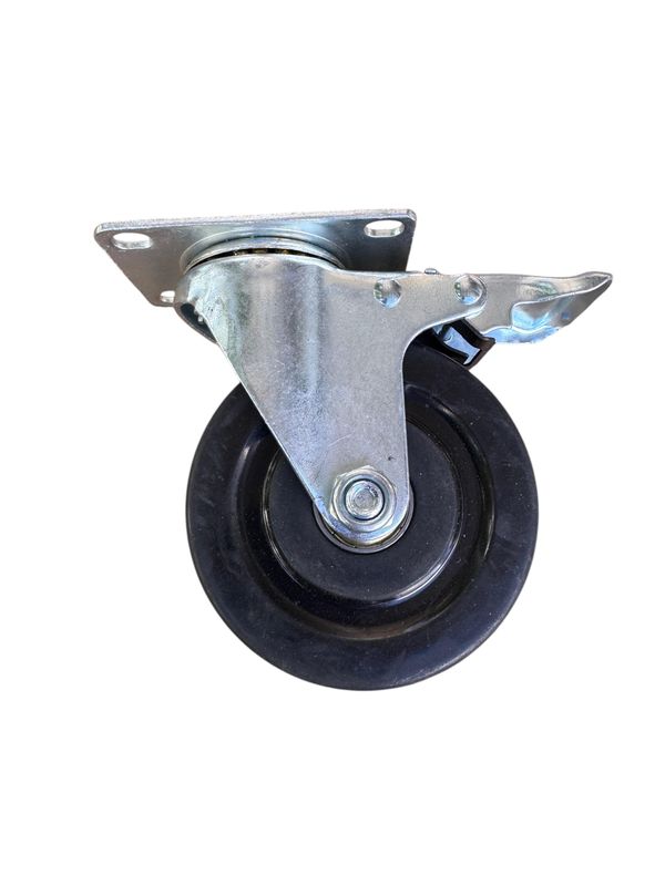 4" Caster Black with Brake