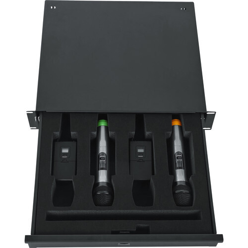[2RU] Gator Rackworks Wireless Microphone Drawer (2 RU)