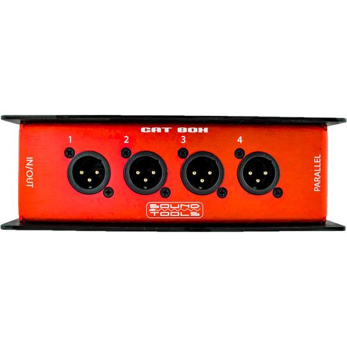 [Soundtools CAT Box Stage Box] SoundTools Cat Box MX Four Male XLR Stage Box with Main and Parallel EtherCON Connectors