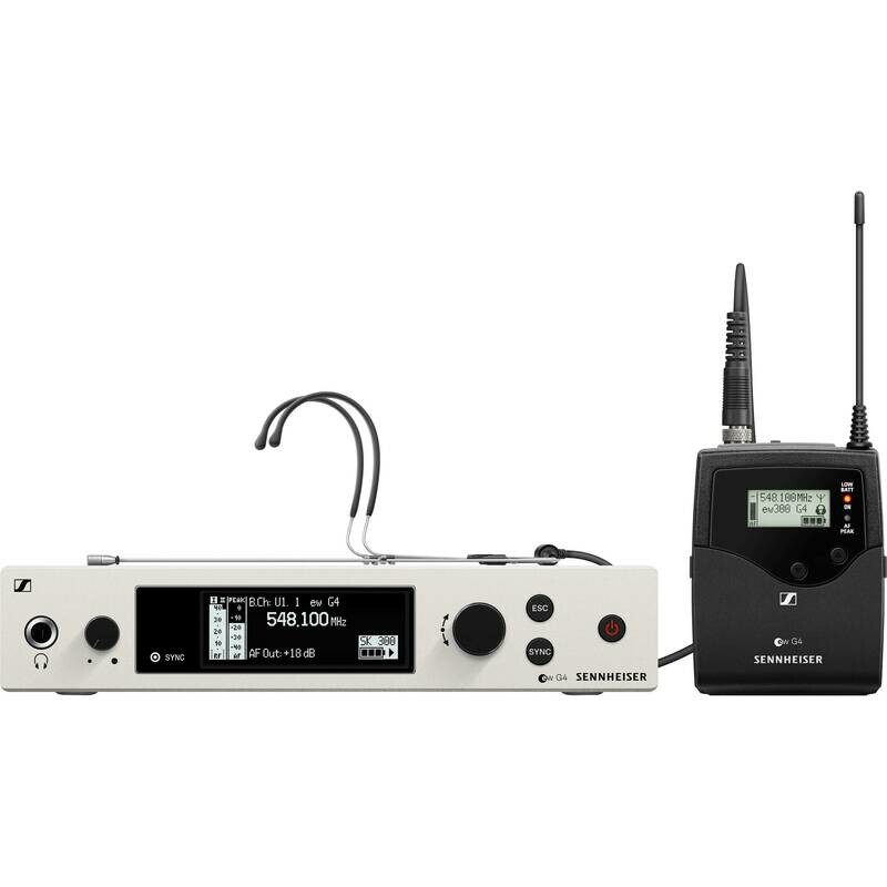 Sennheiser EW 300 G4-HEADMIC1-RC Wireless Omni Headset Microphone System (AW+: 470 to 558 MHz) #SEEW300G4MW1 MFR #EW 300 G4-HEADMIC1-RC-AW+