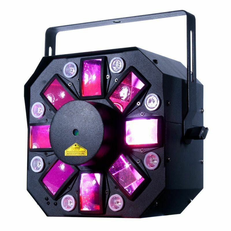 [STI244 STINGER II] American DJ Stinger II - 3 FX-In-1 - Moonflower, Strobe, and Laser Effect with UV
#AMSTINGER2  MFR #STINGER II
