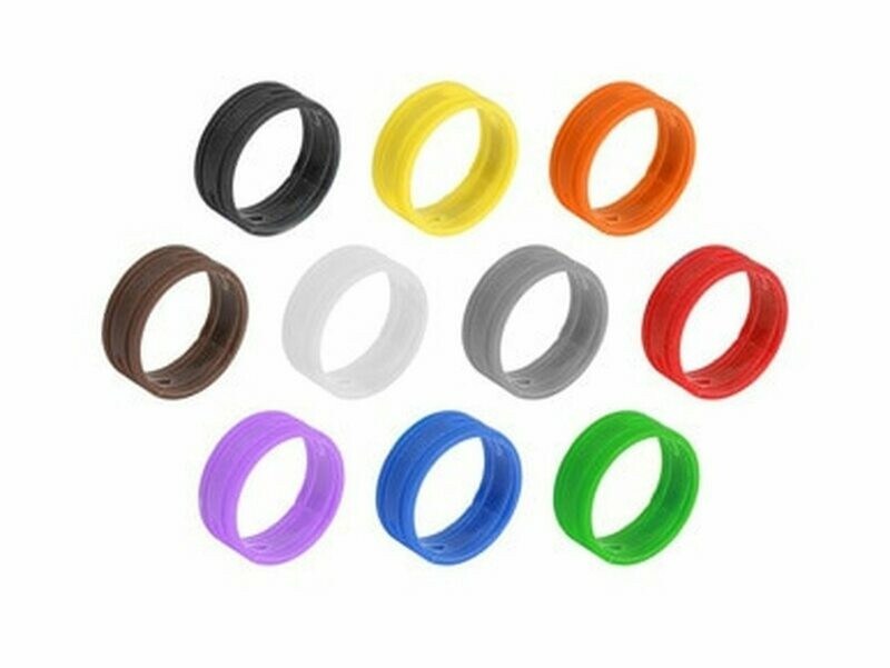 [SFC-BAND-MULTI-10PK] SuperFlex Gold XLR Connector ID Band Multi Color