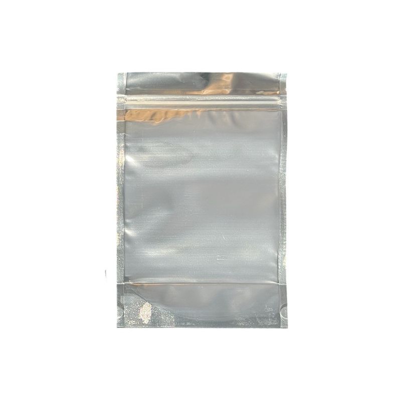 [SB - C - SUP -  200M 16X24X4] Clear plastic stand up pouch Sliver Backing 16*24cm 200micron Pack of 50