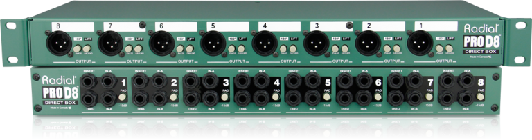 [RADIAL PROD8] Radial Engineering ProD8 - 8 Channel Rackmount Passive Direct Box
#RAPROD8 MFR #R800 1120
