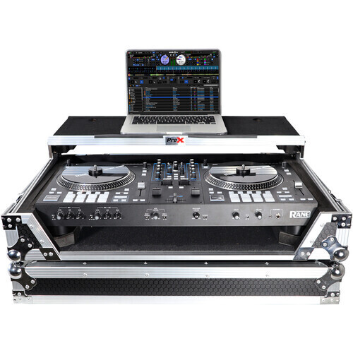 [ProX XS-RANEONE WLT] ProX Flight Case with Laptop Shelf, 1 RU Rackspace & Wheels for RANE ONE (Silver on Black)
 #PRXSRANE1WL MFR #XS-RANEONE WLT