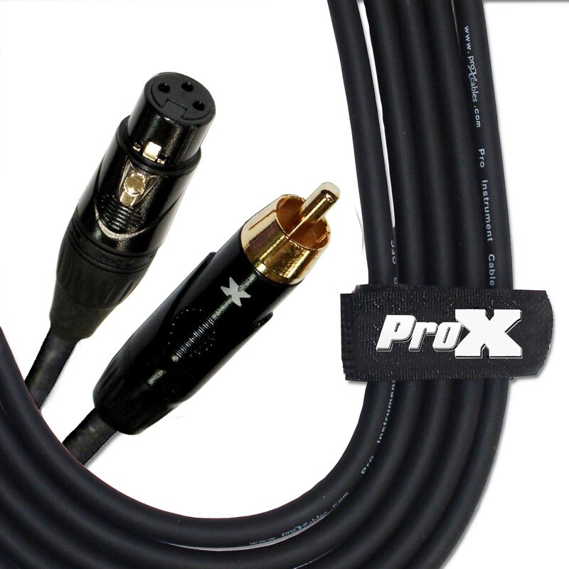 [ProX XC-RXF10] 10 Ft. Unbalanced RCA to XLR3-F High Performance Audio Cable ProX ProX XC-RXF10