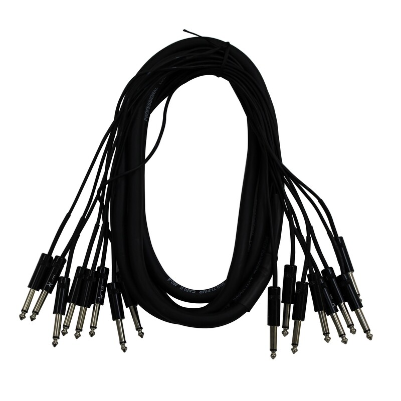 [ProX XC-8PP10] ProX XC-8PP10 10 Ft. Unbalanced 8-Ch. 1/4" TS to 1/4" TS Mono Male Snake