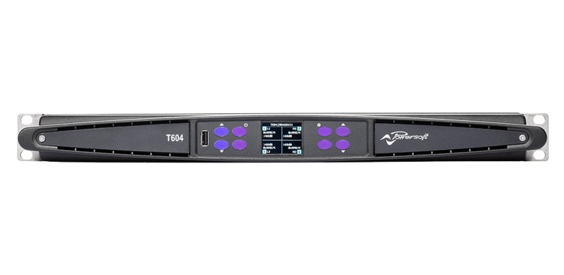 [POWERSOFT T604] Powersoft T604 4-Channel Power Amplifier with DSP and Dante (1250W per Channel)
