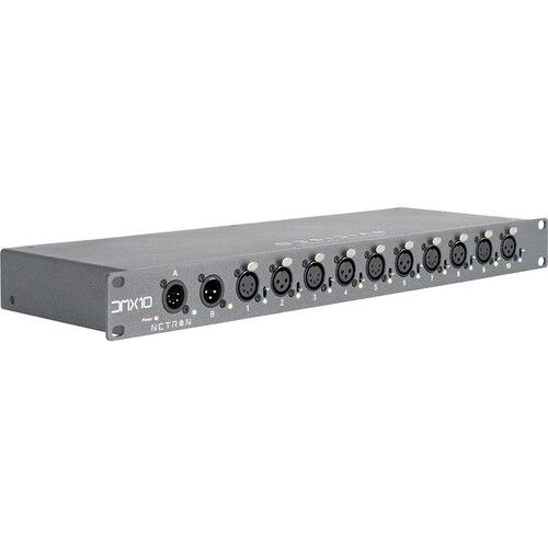 [Obsidian NETRON DMX 10-53] Obsidian DMX10-53 Rackmount 10-Port DMX Splitter (5- and 3-Pin)