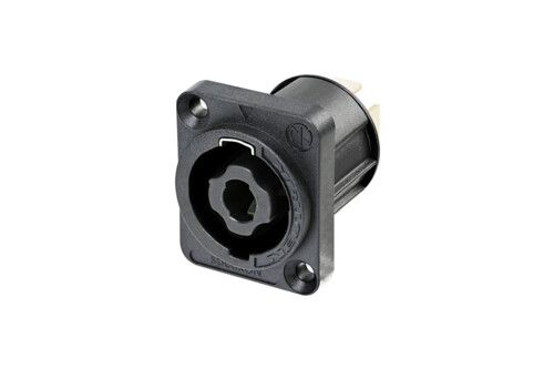 [Neutrik NL4MPXX] Neutrik NL4MPXX speakON XX series 4-Pole Receptacle, Rectangular Flange #NL4MPXX