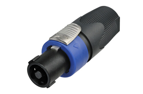 [Neutrik NL4FX .(U4-3-1, D2-SW1, U4-1-4)] Neutrik NL4FX Locking Four-Pole High-Load Speakon Connector- Grey #NENL4FX MFR #NL4FX