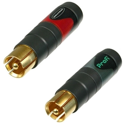 [Neutrik NF2C-B/2] Neutrik NF2C-B/2 Professional RCA Male Connector Plugs (Pair, Red & Black)
#NENF2CB2 MFR #NF2C-B/2