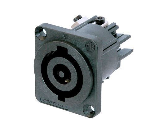 [Neutrik NAC3MP-HC] Neutrik NAC3MP-HC Powercon 32 Amp Chassis Connector, Black #NAC3MP-HC