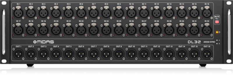 [MIDAS-DL32] Midas DL32 32-Input / 16-Output Stage Box with 32 Midas Mic Preamps #MIDL32 MFR #DL32