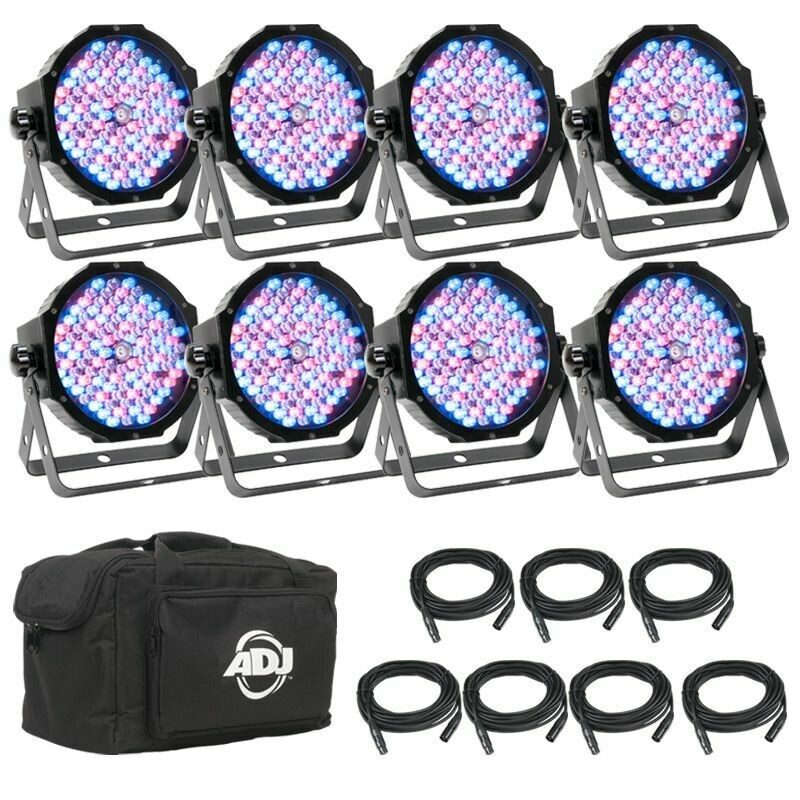 [MEG888 MEGA FLAT PAK 8 PLUS] American DJ Mega Flat Pak 8 Plus - 8x Mega Par Profile Plus LED Pars, 7x DMX Cable, & Bag
#AMMEGFLTPK8P MFR #MEGA FLAT PAK 8 PLUS