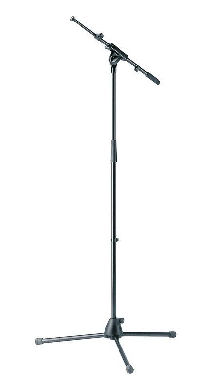 [K&M 27195.500.55] K&M 27195 Microphone Stand - Short Boom, Extendable #KM27195