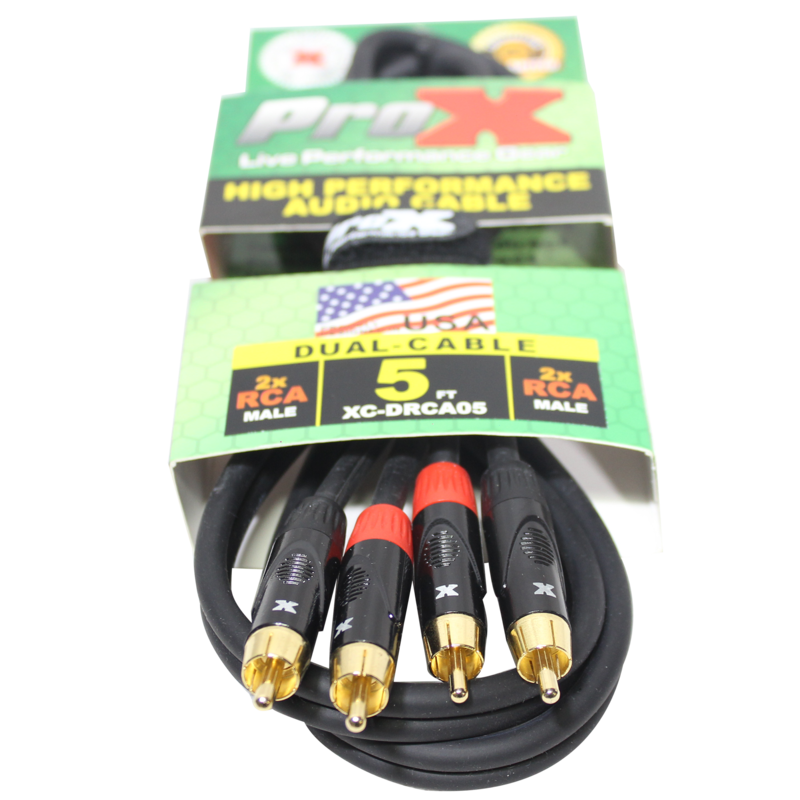 ProX XC-DRCA5 5' Dual RCA-M to Dual RCA-M Unbalanced High Performance Audio Cable
SKU: PRXXCDRCA5 MFR: XC-DRCA5