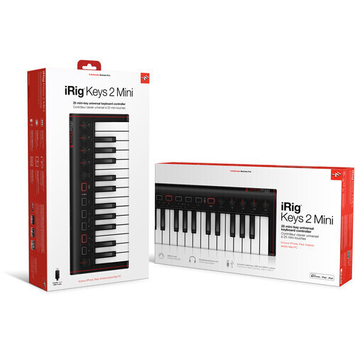 [IP-IRIG-KEYS2MINI-IN] IK Multimedia iRig Keys 2 Mini 25-Mini-Key USB MIDI Keyboard Controller #IKIPIRGK2MIN MFR #IP-IRIG-KEYS2MINI-IN