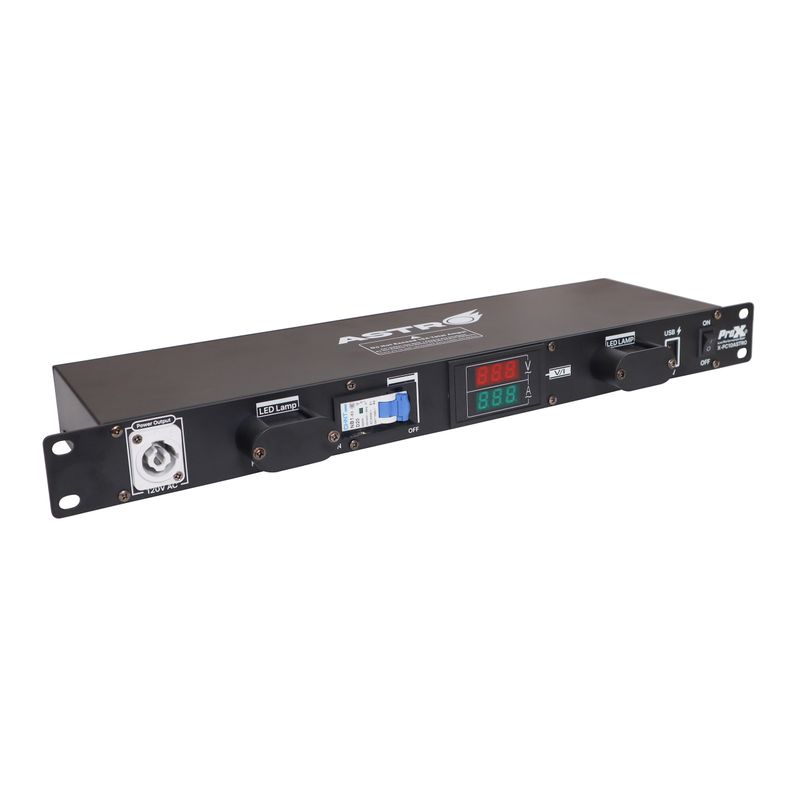 [X-PC10ASTRO] ProX X-PC10ASTRO 10-Way Power Rear Panel Center Power Distribution 1U Rack Mountable LED Lamp 5V USB Port #X-PC10ASTRO