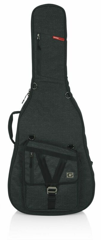 [GT-JUMBO-BLK (U1,D1)] Gator Cases Transit Series Gig Bag for Jumbo Acoustic Guitar (Charcoal) #GAGTJUMBOBLK MFR #GT-JUMBO-BLK