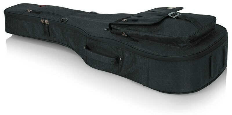 [GT-ACOUSTIC-BLK (U1,D1)] Gator Cases Transit Series Gig Bag for Acoustic Guitar (Charcoal Black)  #GAGTACOUSTBK MFR #GT-ACOUSTIC-BLK