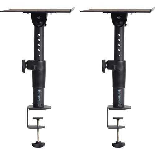 [GFWSPKSTMNDSKCMP] Gator Framework Desktop Studio Monitor Clamp-On Stands (Pair) #GAGFWSTMNDC MFR #GFWSPKSTMNDSKCMP