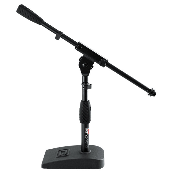 [GFW-MIC-0821] Gator Cases Frameworks Kick Drum / Amplifier Compact Mic Stand with Single-Section Boom #GAGFWMIC0821 MFR #GFW-MIC-0821