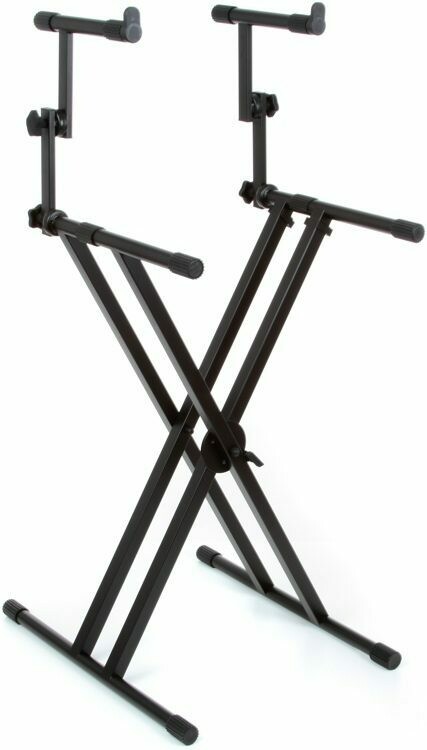 Gator Cases Frameworks Deluxe 2-Tier X-Style Keyboard Stand (Black) #GAGFWKEY5100 MFR #GFW-KEY-5100X
