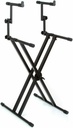 Gator Cases Frameworks Deluxe 2-Tier X-Style Keyboard Stand (Black) #GAGFWKEY5100 MFR #GFW-KEY-5100X