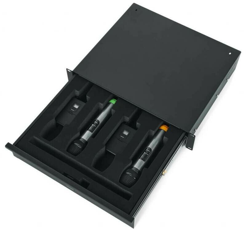 [GATOR GRW-DRWWRLSS] Gator Cases Rackworks Wireless Microphone Drawer (2 RU) #GAGRWDRWWLS2 MFR #GRW-DRWWRLSS 2U